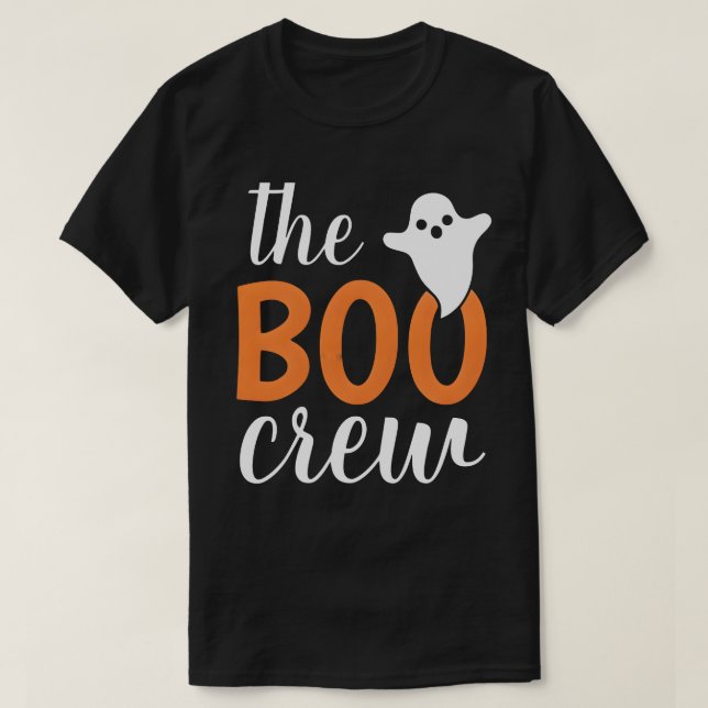 The Boo Crew Orange Halloween Family Matching T-Shirt (Design Front)
