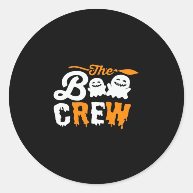 The Boo Crew Oversized T-Shirt Classic Round Sticker (Front)