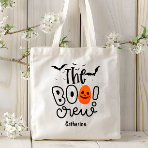 The Boo Crew Personalised Name   Halloween Tote Bag