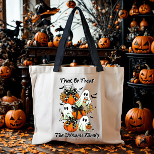 The Boo Crew Trick or Treat Halloween Custom Tote Bag