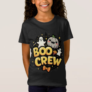 The Boo Crew Yellow Halloween Family Matching Kids T-Shirt