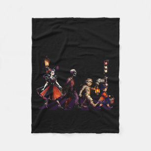 The Boo-tles Halloween Witch Rock Mummy Walking St Fleece Blanket