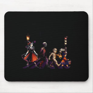 The Boo-tles Halloween Witch Rock Mummy Walking St Mouse Mat