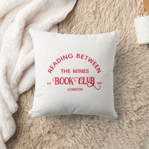 The Book Club Crest Read Discuss Repeat Cushion