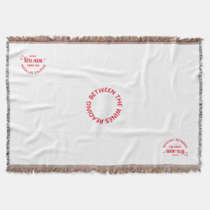The Book Club Crest Read Discuss Repeat Throw Blanket