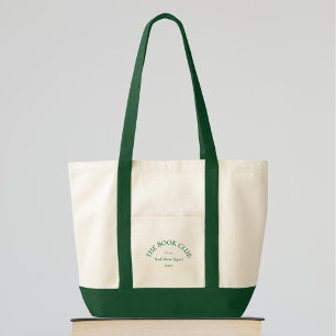 The Book Club Green Crest Read Discuss Repeat  Tote Bag
