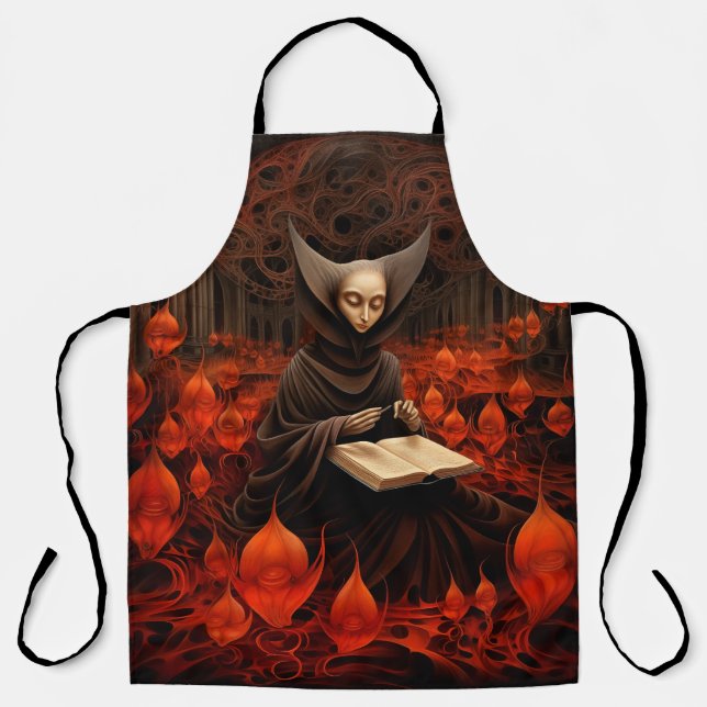 The Book Healer - Surrealistic Art Apron (Front)