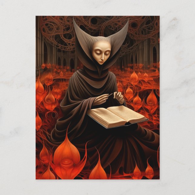 The Book Healer - Surrealistic Art Postcard (Front)