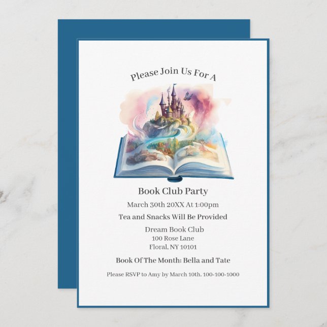 The book is always better, Book Club Invitation (Front/Back)
