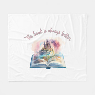 The book is always better fleece blanket