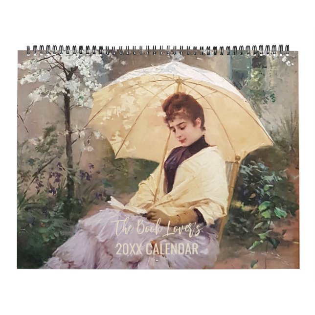 The Book Lovers Vintage Paintings Art Calendar (Cover)