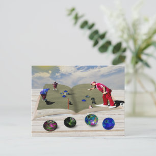The Book Of Lawn Bowls Popout Art, Postcard