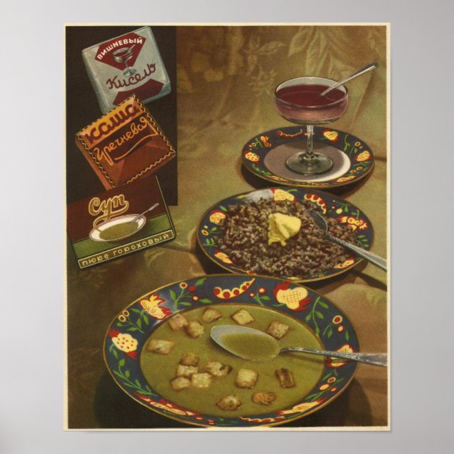 The Book of Tasty and Healthy Food, USSR 1952 Poster (Front)