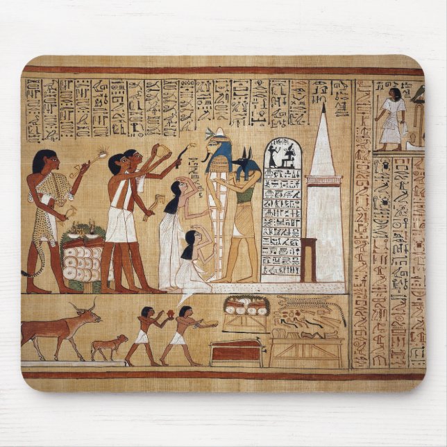 The book of the dead where Anubis is depicted Mouse Mat (Front)