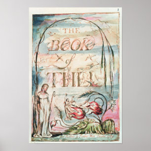 The Book of Thel; Title Page, 1789 Poster