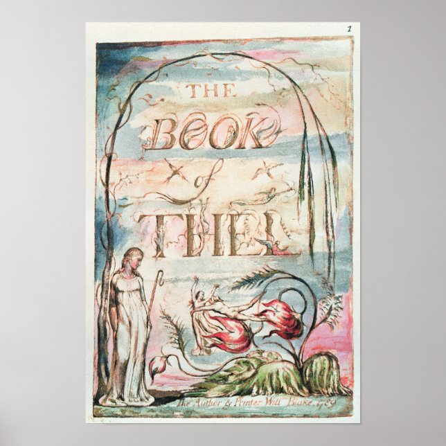 The Book of Thel; Title Page, 1789 Poster (Front)