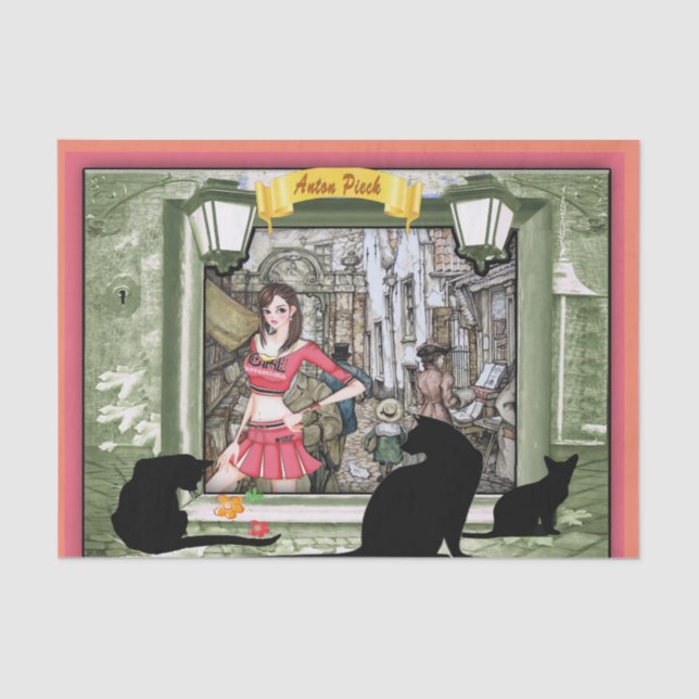 The book stand flameless candle tissue paper (Front)