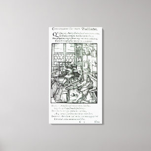 The Bookbinder, published by Hartman Schopper Canvas Print