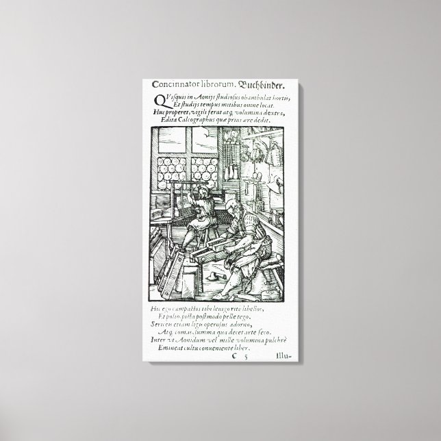 The Bookbinder, published by Hartman Schopper Canvas Print (Front)