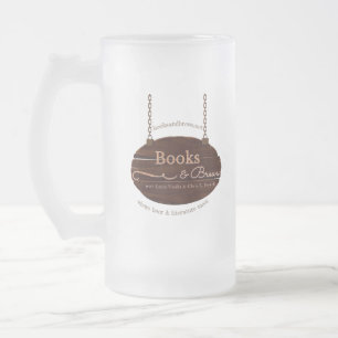 The Books & Brews Frosted Mug