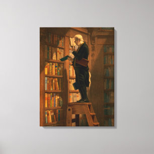 The Bookworm, 1861 by Carl Spitzweg Canvas Print