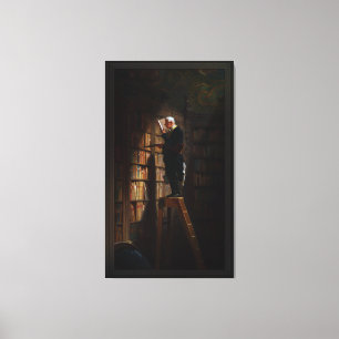 The Bookworm by Carl Spitzweg Canvas Print