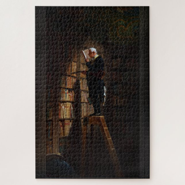 The Bookworm by Carl Spitzweg Old Masters Fine Art Jigsaw Puzzle (Vertical)
