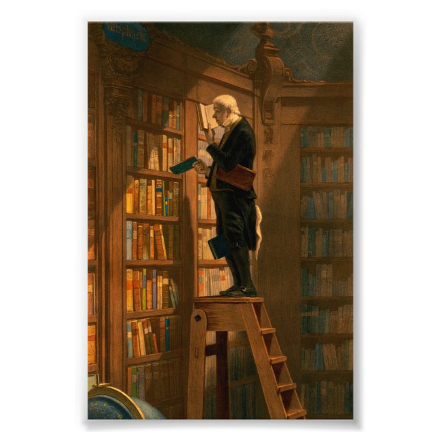 The Bookworm by Carl Spitzweg Photo Print (Front)