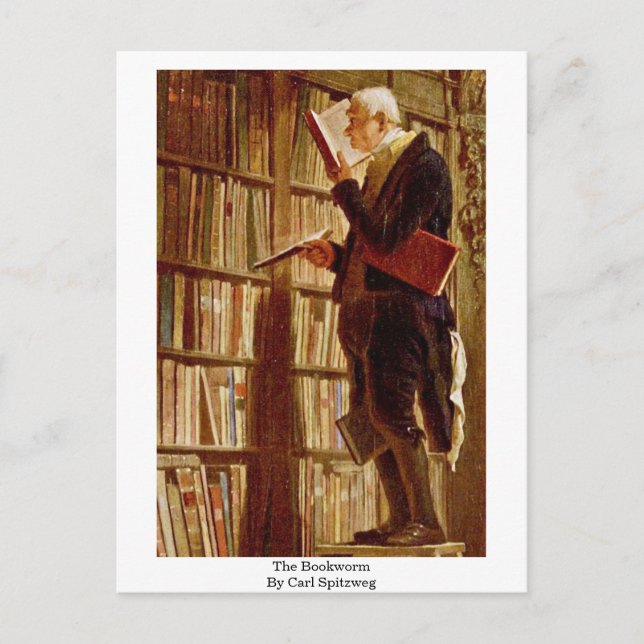 The Bookworm By Carl Spitzweg Postcard (Front)