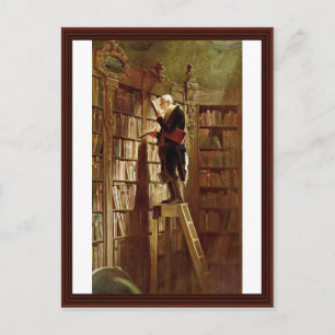 The Bookworm, By Spitzweg, Carl Postcard