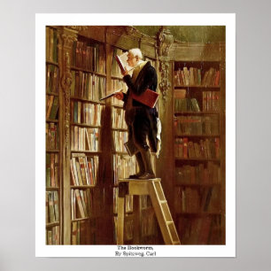 The Bookworm,  By Spitzweg, Carl Poster