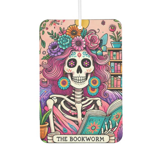 The Bookworm  Car Air Freshener (Front)