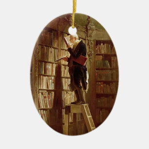 The Bookworm Ceramic Tree Decoration