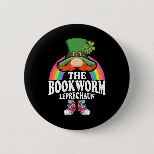 The Bookworm Leprechaun St Patricks Day Costume 6 Cm Round Badge