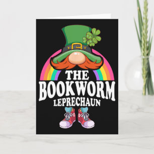 The Bookworm Leprechaun St Patricks Day Costume Card