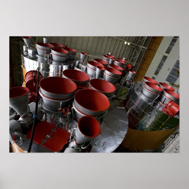 The boosters of the Soyuz TMA-14 spacecraft Poster (Front)