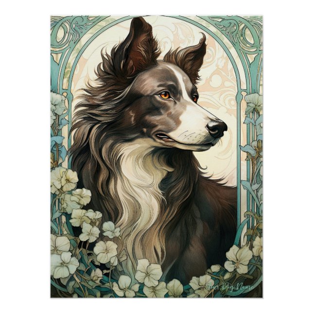 The Border Collie Dog 001 - Natalia Mucha Poster (Front)