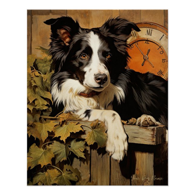 The Border Collie Dog 001 - Odessa Leyendecker Poster (Front)