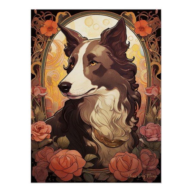 The Border Collie Dog 002 - Natalia Mucha Poster (Front)