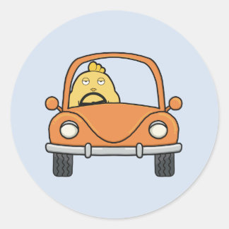 The Bored Driver Classic Round Sticker