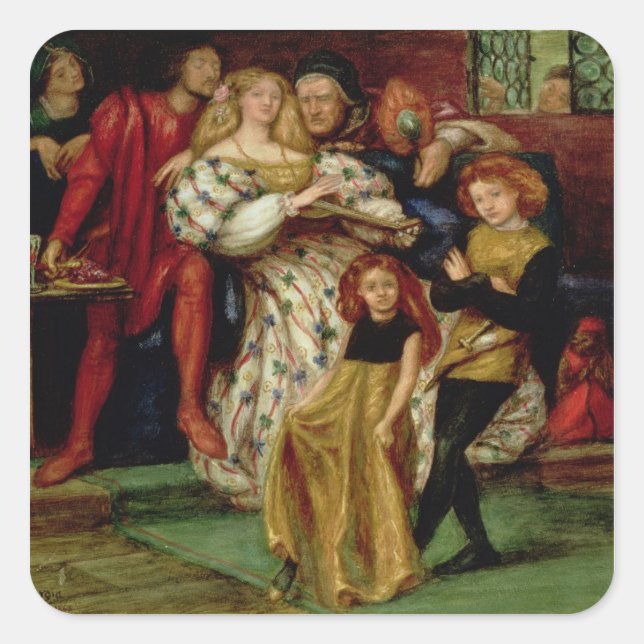 The Borgia Family, 1863 Square Sticker (Front)