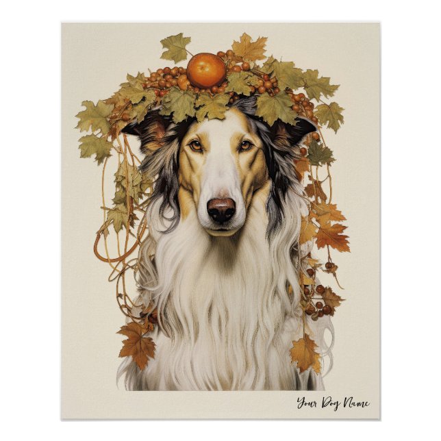 The Borzoi Dog 001 - Odessa Leyendecker Poster (Front)