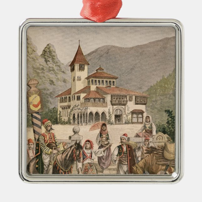 The Bosnian Pavilion at the Universal Exhibition Metal Tree Decoration (Front)