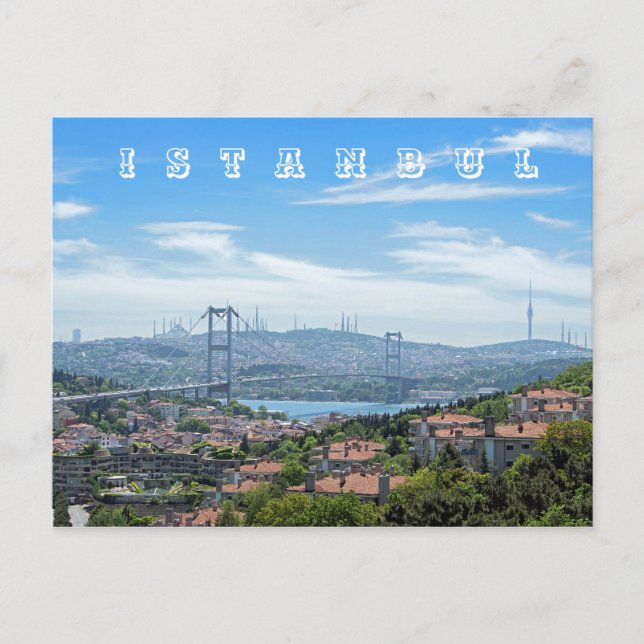 The Bosphorus Bridge. 15 July Martyrs Bridge. Postcard (Front)