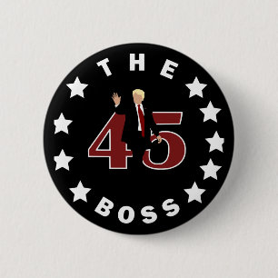 The Boss 45 6 Cm Round Badge
