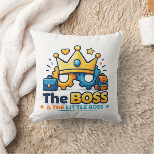 The Boss and The Little Boss Matching Set Cushion