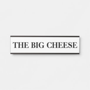 The Boss Big Cheese Hanging Door Sign Name Plate