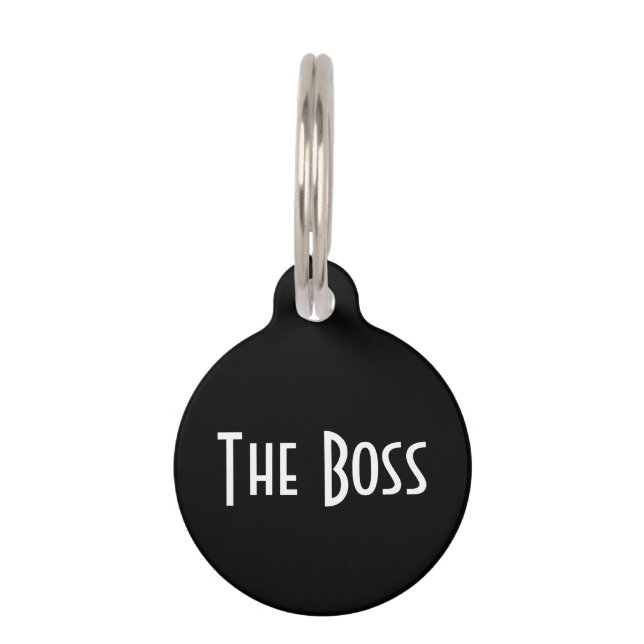 "The Boss" Cat Tag (Front)