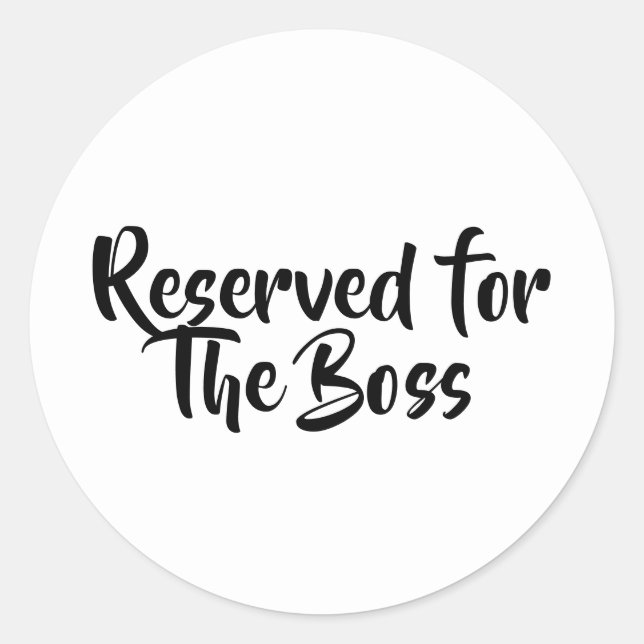 THE BOSS CLASSIC ROUND STICKER (Front)