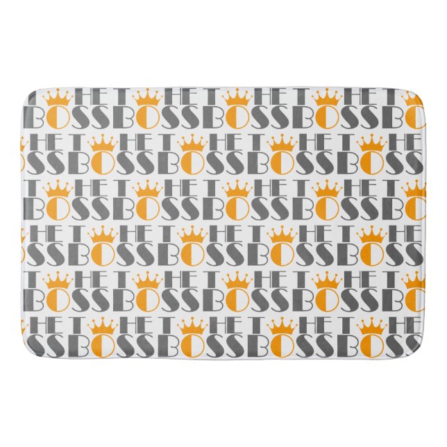 The Boss crown Adult Apron Bath Mat (Front)